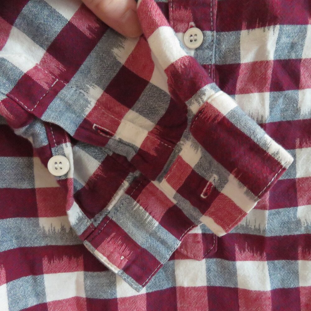 BRIDGE & BURN Dahlia Painted Plaid Red Dress Linen Cotton Prairie - Size XS - Picture 9 of 15